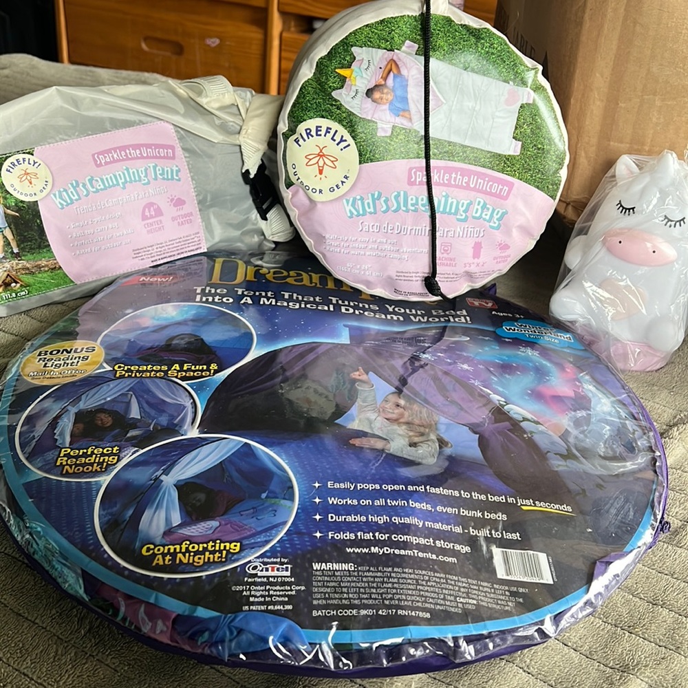 Kids firefly camping set with dream tents